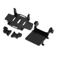 thumbnail image 2 of Torre de choque trasera RC, bandeja de batería de soporte ESC de aleación de aluminio para AXIAL 1/24 SCX24, repuesto para Ford Bronco negro, 2 of 14