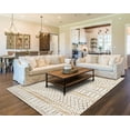 thumbnail image 4 of Motif Printed Faux Rabbit Minear Ivory & Gold 8 ft. x 10 ft. Area Rug, 4 of 6