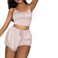 thumbnail image 1 of B91xZ Women's Plus Size Satin Pajama Set Two-piece Sleepwear Button-Down Pajama Set,Pink M, 1 of 5