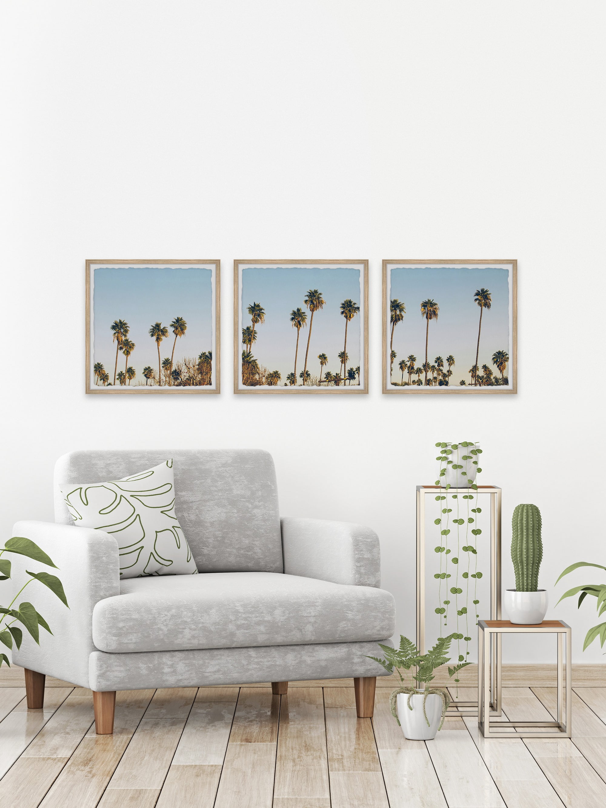Marmont Hill Palms Sunrise Triptych