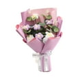thumbnail image 4 of Ramo de flores de ganchillo para decoración del hogar, artesanía delicada y elegante, decorativo para boda. Púrpura, 4 of 9