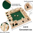 thumbnail image 2 of EASTIN 1-4 Players Shut The Box Game 10 Numbers Traditional Wooden Pub Bar Board Family Game for Kids and Adults Amusing Game for Learning Addition 8.6”, 2 of 7