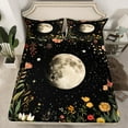 thumbnail image 2 of Homewish Chic Flowers 4pcs Bed Sheets for Female Men Women,Vintage Aesthetic King Sheets,Botanical Plants Super Cozy Sheet Set,Starry Sky Super Cozy Sheet Set,Luxury Bedroom Decor, 2 of 7