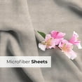 thumbnail image 6 of CGK Linens 6-Piece Extra Deep Pocket Sheet Set With Extra Matching Pillowcases - Queen Size Bed Sheets Fits 18"-24" Mattresses, Heathered Beige, 6 of 7