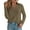 Army Green, variant on PRETTYGARDEN Long Sleeve Shirts for Women Fall V Neck Waffle Basic Tee Dressy Casual Winter Blouses Knit Tunic Tops