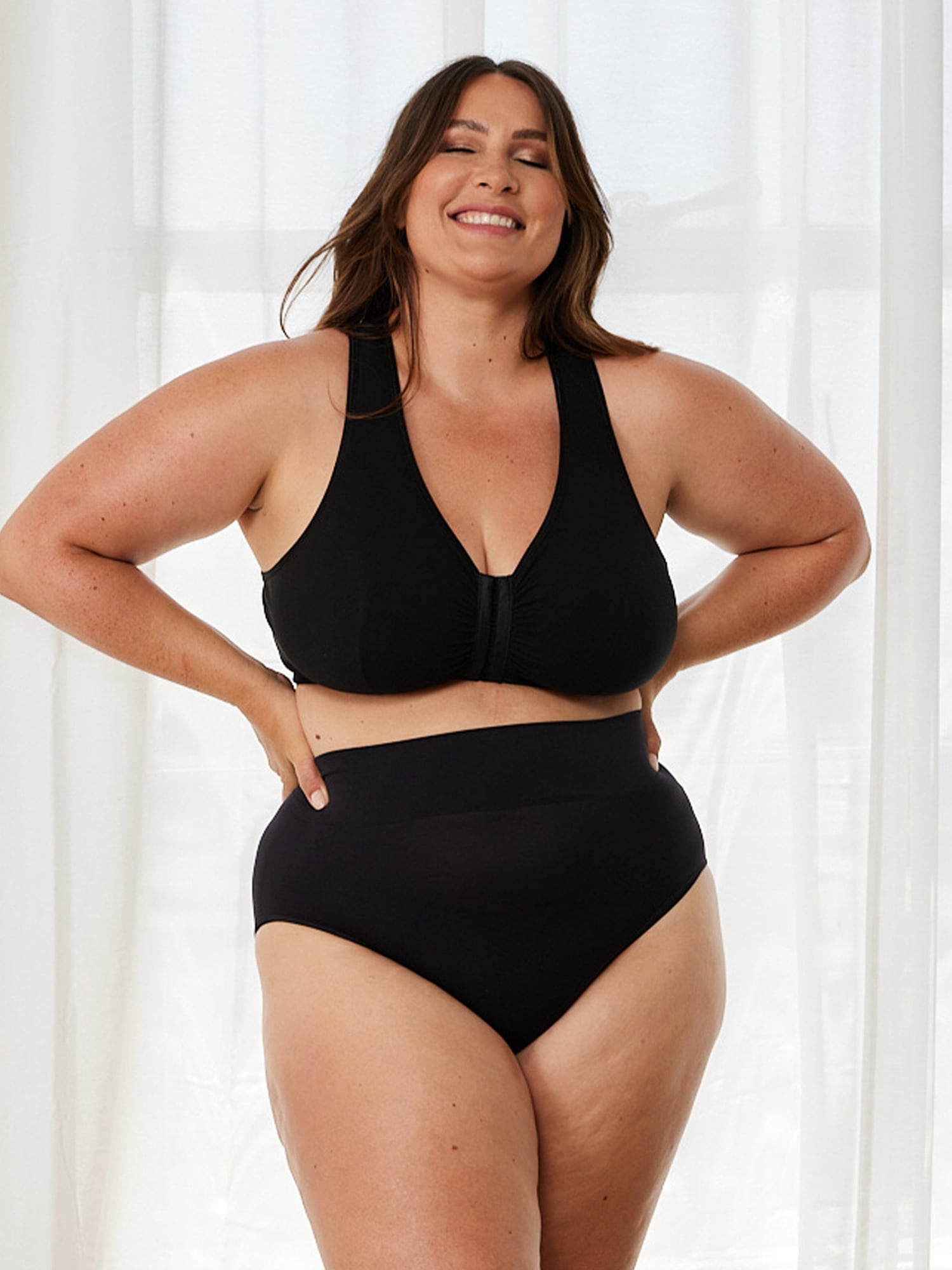 Leading Lady, The Indy, Unpadded Wireless Bra, Lace Racerback, Front Close, Light Support, Comfort, Breathable Cotton Bra (Women's & Women's Plus)