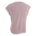 thumbnail image 3 of Women's Basic Short Sleeve Rib Knit T Shirt for Spring/Summer, Casual Style, Versatile Pairing, 3 of 4