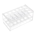 thumbnail image 4 of Bastidor de tubos de ensayo de acrílico para tubos de 17 mm Bastidor de tubos de centrífuga transparente de 18 orificios para tubos de 10 ml y 15 ml, 4 of 5