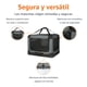 thumbnail image 2 of Transportadora plegable portátil para mascotas con 4 puertas y lados suaves gris 91 x 61 x 61 cm, 2 of 7