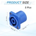 thumbnail image 2 of 5pcs 4 Pole Speaker Jack Twist Lock,1 Inch XLR Speaker Panel Mount,Blue, 2 of 7