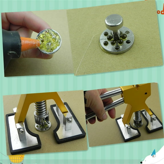 8Pcs Car Dent Removal Paintless Dent Repair Kit Zinc alloy PDR Glue Puller Tabs Glue Pulling Tabs auto body Dent Removal Hand Tool