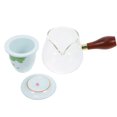 thumbnail image 1 of Water Kettle Household Glass Tea Black Set Pink Wooden Make, 1 of 6