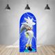 thumbnail image 3 of Fondo de Sonic con arco de doble cara, decoración para fiesta de cumpleaños de niños, fondo de fotografía azul, relámpago, poliéster, utilería para estudio, 3 of 5
