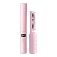thumbnail image 4 of Stgfyxgs Hair Straightener Brush Mini Straightening Irons Three Temperature Adjustments Heated Hair Straightener Comb Hot Comb for Home Pink, 4 of 7
