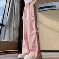 thumbnail image 5 of Kmdttou Wide Leg Cargo Pants Mid-waist Pocket Overalls Casual Pants In Spring And Summer, 5 of 8