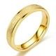 thumbnail image 4 of Anillo sencillo de acero inoxidable esmerilado en oro rosa Anillo de pareja de acero de titanio de moda para mujer, 4 of 6