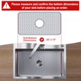 thumbnail image 2 of Bestjing Alfombrilla de silicona para fregadero – Protectores para fregadero de cocina con drenaje central de 26.0 x 14.0 in, accesorio de rejilla de cocina, alfombrilla antideslizante resistente al c, 2 of 5