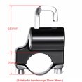 thumbnail image 2 of Candado universal para casco de motocicleta Candado antirrobo para casco de seguridad de metal 22 mm-26 mm Negro con juego de 2 llaves, modelo: Negro 7 Kuyhfg Sin marca, 2 of 5