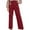 Red, variant on Krdevn Womens Pants - Wide Leg Corduroy Pants for Women Casual Work Pants Straight Leg Elastic Waist Solid Color Harem Pants with Pockets,Pants for Women,Size:M