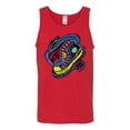 thumbnail image 2 of Wild Bobby, Colorful Sneakers Chucks Streetwear Mens Graphic Tank Top, Red, Large, 2 of 3