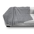 thumbnail image 2 of Victorian Soft Flannel Fleece Throw Blanket, Monochromatic Pattern with Geometric Floral Motifs Repetition, Cozy Plush for Indoor and Outdoor Use, 50" x 70", Eggshell Violet Blue, by Ambesonne, 2 of 5
