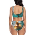 thumbnail image 3 of Honeii Underwater Swimming Duck Print Women’s Bikini Set,Two Piece Swimsuit Bathing Suits,Stylish High Elasticity Swimwear for Beach and Pool, 3 of 7