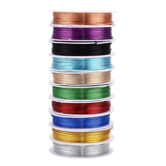 10 Rolls 16 Feet Colored Aluminum Wire 20 Gauge Bendable Metal Craft Wire 0.8mm Flexible Sculpting Beading Wire for DIY Wrapped Jewelry Manual