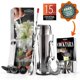 thumbnail image 2 of Juego de coctelera NutriChef Mixology Bartender de 15 y 30 oz de acero inoxidable para mezclar bebidas, 2 of 7