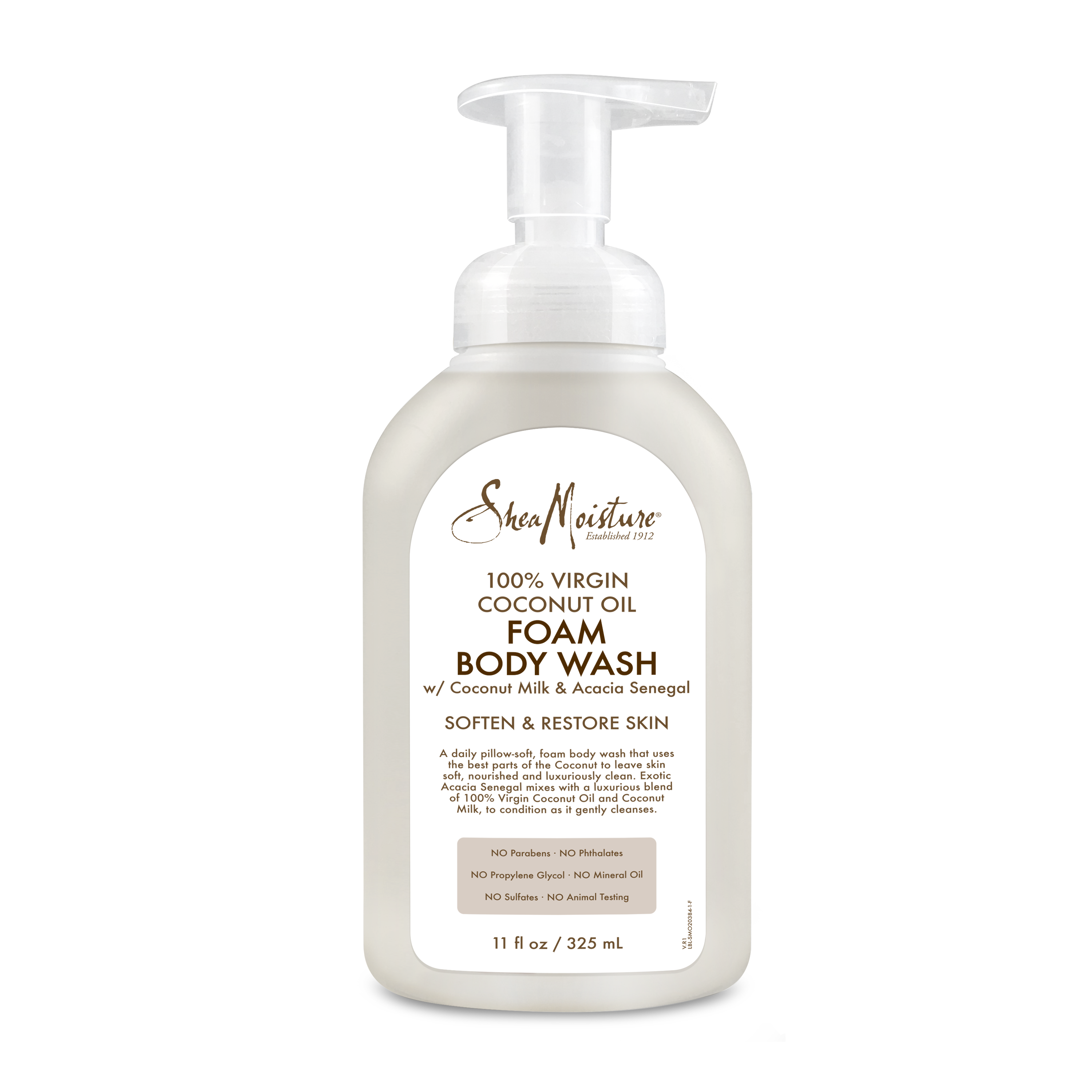 SheaMoisture 100 Virgin Coconut Oil Foam Body Wash 11 oz