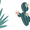 Blooming Cactus, variant on Monica + Andy Organic Cotton Gender Neutral First Moves Bodysuit + Groove Pant Set, Sizes Newborn -24 Months