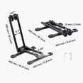 thumbnail image 6 of Bike Rack, Fits 20 to 29 Inch Mountain & Road Bikes, Alloy Steel Rust-Resistant Bike Floor Stand Rack, Foldable Bicycle Stand for Entryway, Garage, Home Bikes Parking & Storage, 1 Pack, Black, 6 of 11