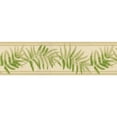 thumbnail image 2 of TRIMZ Fern Leaf Wallpaper Border - Tropical Style - Green, Beige 15' L x 10.25" W - Kitchen Wall Border, 2 of 6
