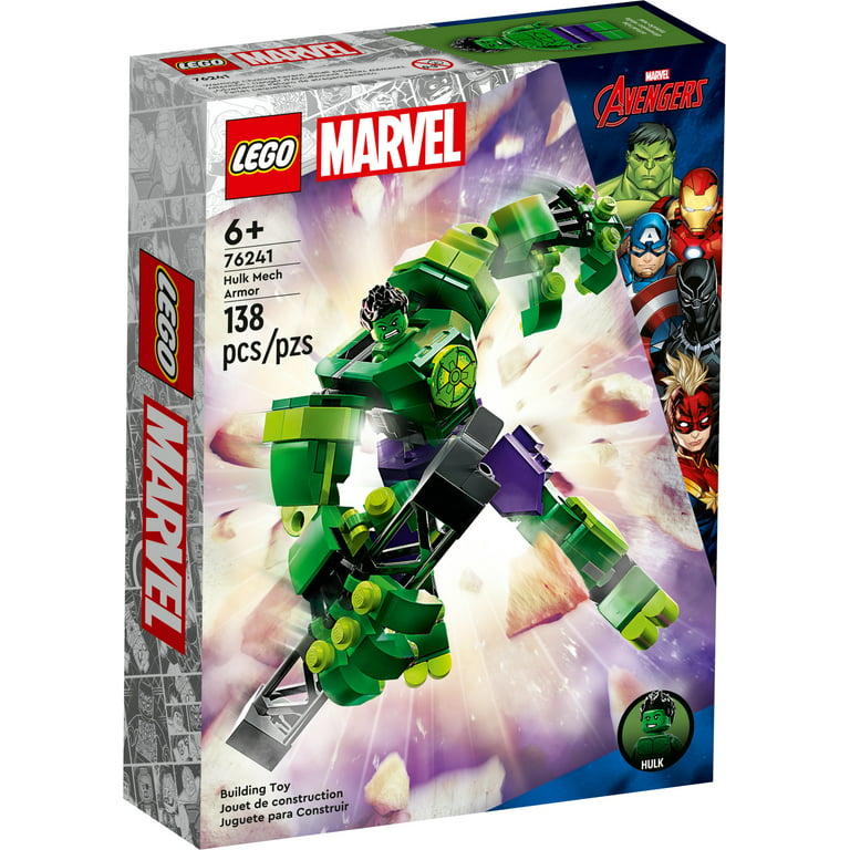 Lima Det bifald LEGO Marvel Hulk Mech Armor 76241 Posable Marvel Building Toy, Avengers  Action Figure for 6 Year Old Boys, Girls and Kids or Marvel Fans of Any Age  - Walmart.com