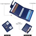 thumbnail image 3 of Small Wallets for Women Slim Bifold Credit Card Holder Minimalist Zipper Coin Pocket, 3 of 5