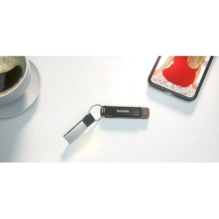 SanDisk - 256GB iXpand Phone Drive Luxe for iPhone Lightning and Type-C Devices - Black