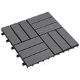 thumbnail image 2 of vidaXL Decking Tiles 30 pcs Grey Wash 30x30 cm Solid Acacia Wood, 2 of 5