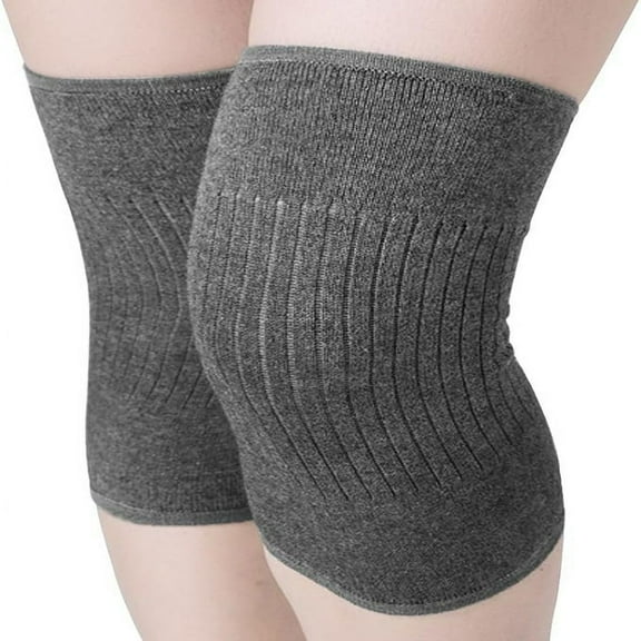 KEINXS Men Women Cashmere Knee Braces Supports Leg Warmer Winter Warm Thermal Wool Cycling Ski Running Knee Brace Pad Thicken Knee Pads Sleeve Knee Warmers 1 Pair(Free Size)