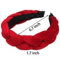thumbnail image 3 of Headbands for Women Velvet Braided Headbands Fashion Hairband Criss Cross Hair Accessories, Red, 3 of 5
