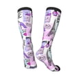 thumbnail image 4 of Balery Eiffel Tower and Hearts Printed Novelty Socks Men's Women's Crew Socks Sports Socks Knee High Socks Cotton Socks Quirky and Cool Socks, 4 of 9