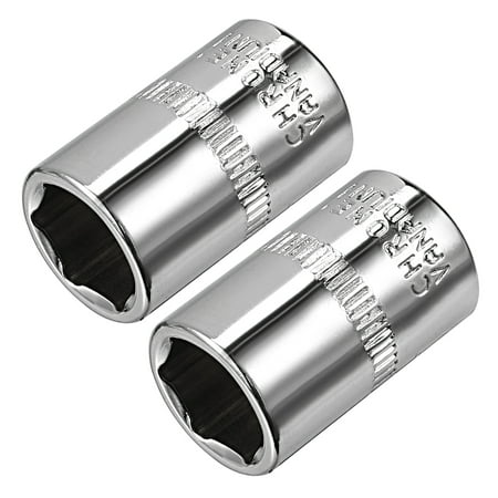

Unique Bargains 2Pcs 1/4-inch Drive 11mm Cr-V 6-Point Shallow Socket