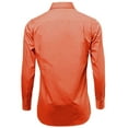 thumbnail image 3 of Men's Classic Fit Long Sleeve Wrinkle Resistant Button Down Premium Dress Shirt (Orange, M), 3 of 4