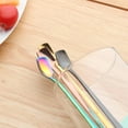 thumbnail image 4 of Long Handle Iced Tea Coffee Ice Cream Spoon Stainless Milk Cold Drink Stirring Spoons Colorful, 4 of 10