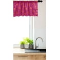 thumbnail image 3 of Ambesonne Spring Valance Pack of 2, Orange Puff Flowers Motif, 54"X18", Magenta and Vermilion, 3 of 3