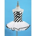 thumbnail image 2 of MSemis Kids Girls Christmas Candy Cane Tutu Dance Dress Santa Bowknot Ballet Leotard Dress Black 14, 2 of 5