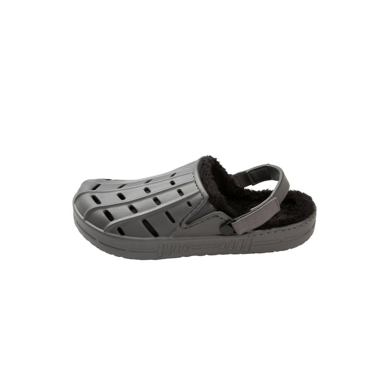 Kingsize Men's Big & Tall Fur-Lined Rubber Clogs 