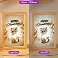 thumbnail image 2 of Happy Anniversary Siamese Celebrates Wedding Love Family Party Acrylic Plaque with Wood Photo Frame Box Cat Lover Kitten Owner Gifts Light Box - 01015, 2 of 5
