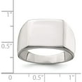 thumbnail image 4 of Sterling Silver 12X14mm Closed Back Signet Ring (Size 10) Made In India qr2454-10, 4 of 5