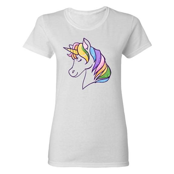 Inktastic Cute Rainbow Unicorn Women's T-Shirt