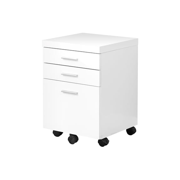 Office File Cabinet File Cabinet, Rolling Mobile, Storage Drawers, Printer Stand, Office, Work, White Laminate, Contemporary, Modern,Storage Cabinet For Office