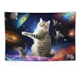 thumbnail image 5 of Nawypu Cats Tapestry Wall Hanging, Cool Funny Kittens Starry Sky Nebula Galaxy Tapestry Milky Way Space Psychedelic Hippie Tapestry Wall Hanging Home Decor Dorm Livingroom Bedroom Wall Blanket, 5 of 7